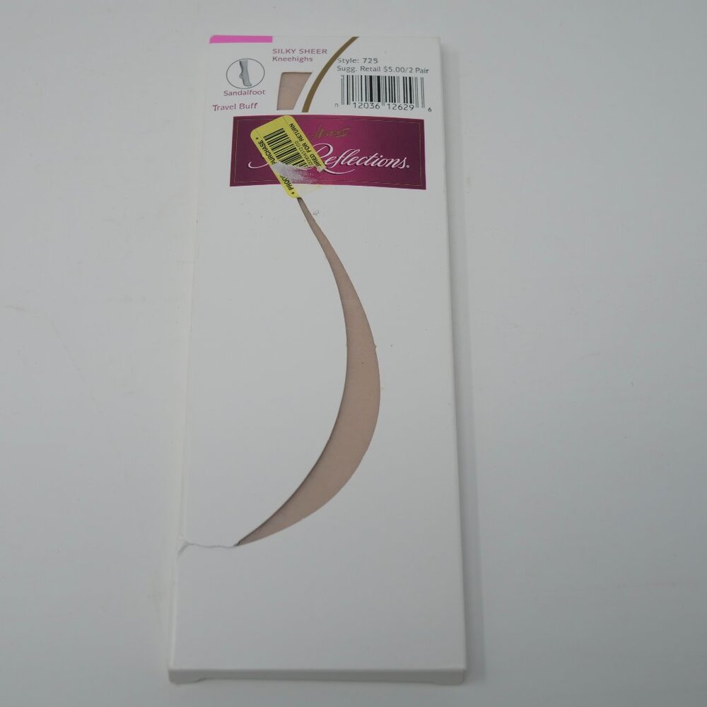 One package of 2 pairs of Hanes Silk Reflections Silky Sheer Knee Highs ~ Reinfo